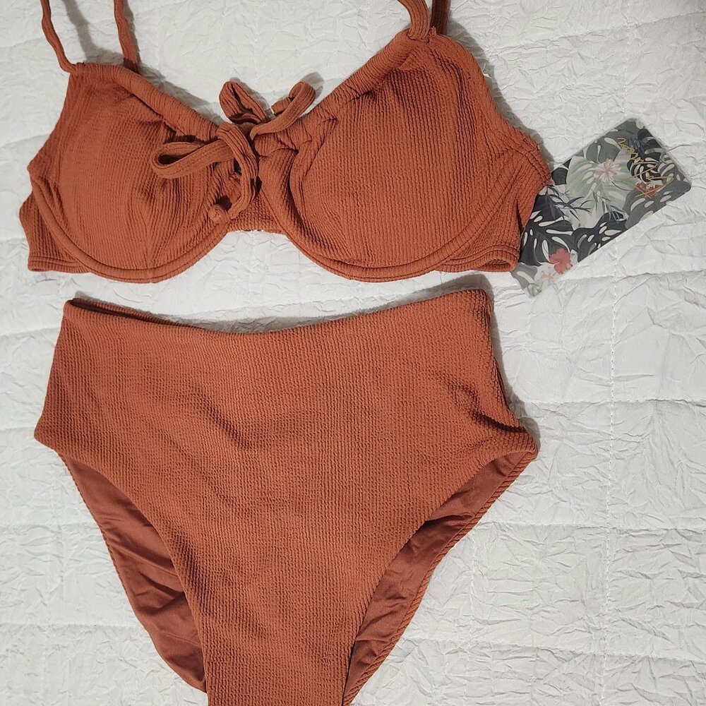 Toluca Swim - Angelina Top & Gia Maxi Bottom - Clay